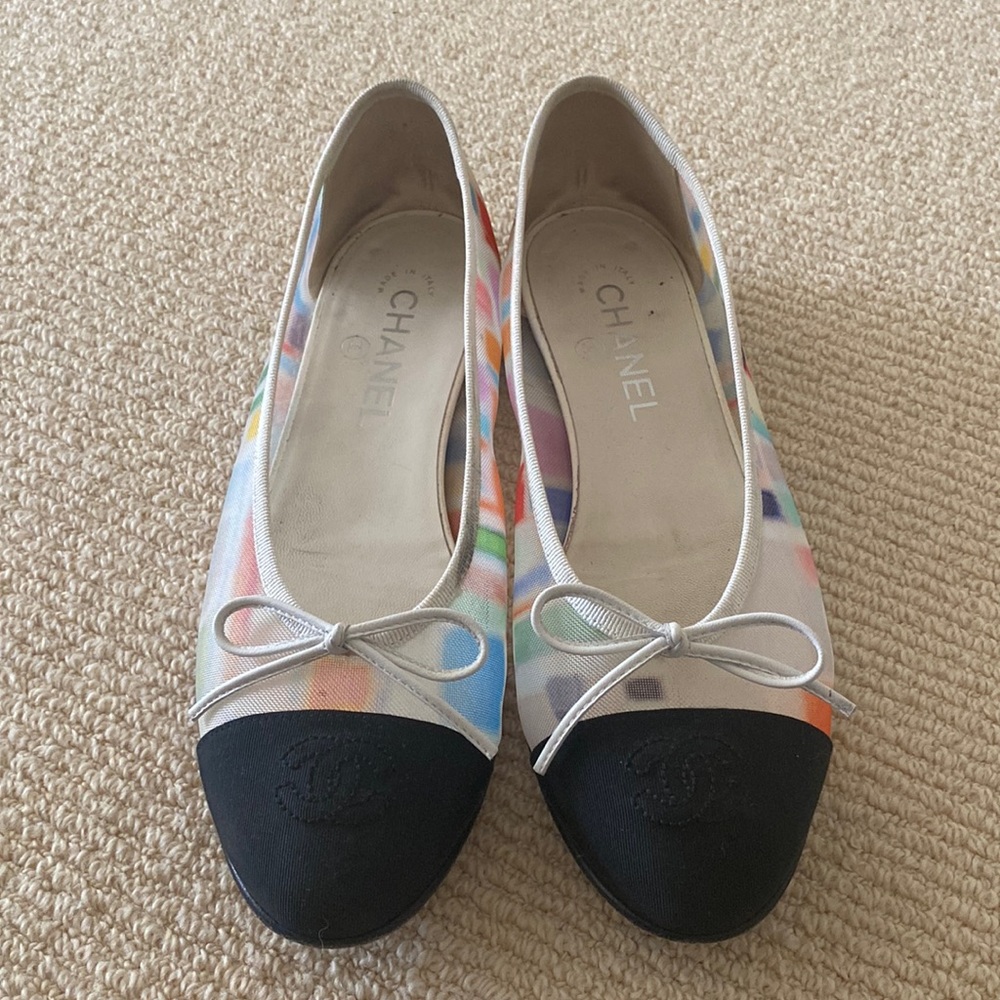 Chanel rainbow ballerinas 38.5